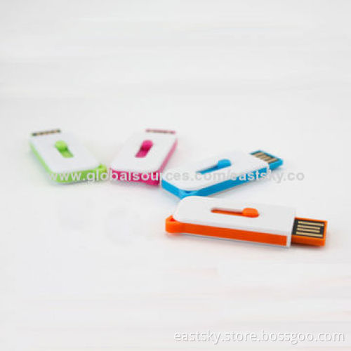 Custom Slide Mini USB Flash Drive in Push-pull Design, with 64MB to 32GB Memory Capacity